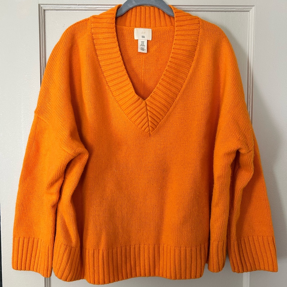 H&M Bright Orange Wool Sweater